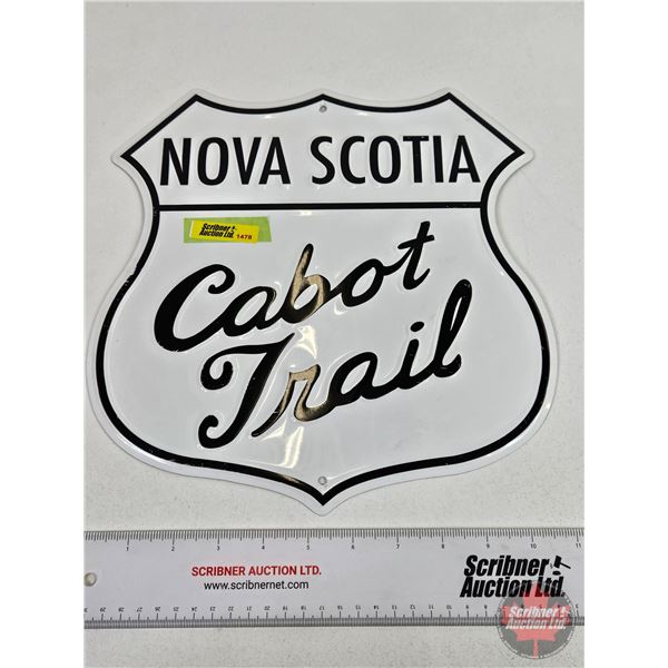 Single Side Souvenir Tin Sign : NOVA SCOTIA Cabot Trail (Modern) (11" x 11-1/2")