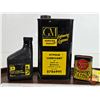 Image 2 : Tins/Bottles (3) (Black & Yellow) - GM Hypoid Lubricant Tin (8-1/4"H) - Solder Seal Radiator Repair 