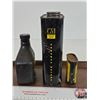 Image 5 : Tins/Bottles (3) (Black & Yellow) - GM Hypoid Lubricant Tin (8-1/4"H) - Solder Seal Radiator Repair 