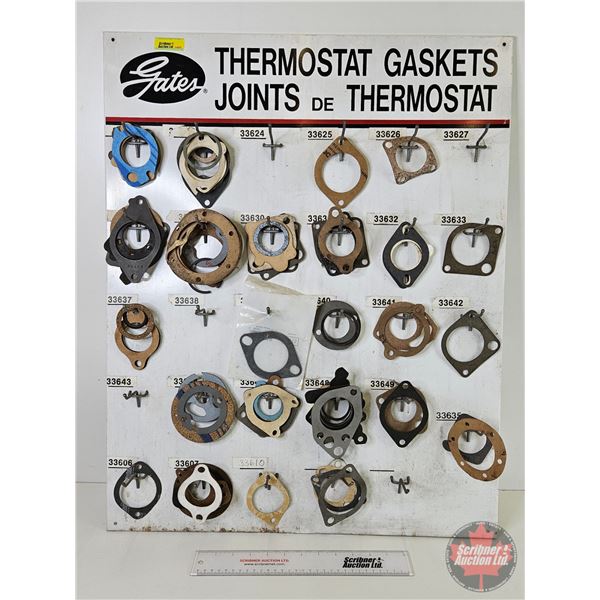 Gates Store Display Rack (Metal) (Peg) THERMOSTAT GASKETS with Old Stock Gaskets (30" x 24")