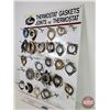 Image 2 : Gates Store Display Rack (Metal) (Peg) THERMOSTAT GASKETS with Old Stock Gaskets (30" x 24")