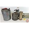 Image 2 : Variety Galvanized Jugs; Stein & IHC Metal Box (IHC Box Measures: 4"H x 22"L x 10"D)