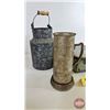 Image 3 : Variety Galvanized Jugs; Stein & IHC Metal Box (IHC Box Measures: 4"H x 22"L x 10"D)