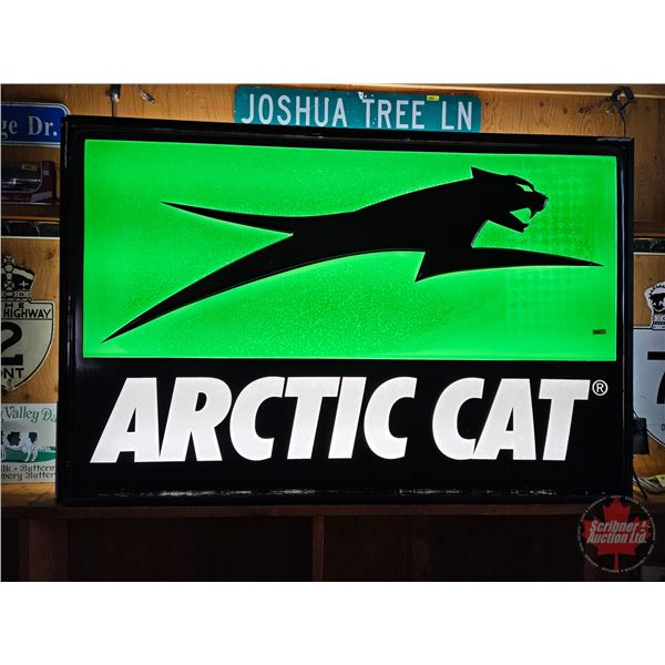ARCTIC CAT Dealership Exterior Lighted Hanging Sign (One Lense Only) (w/Hanging Brackets) (Sign Fram