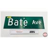 Image 1 : Single Sided Aluminum Street Sign : Bate Ave  (6"H x 18"W x 1/4"D)