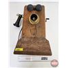 Image 3 : Antique Wood Box Telephone (19"H x 13-1/2"W x 9"D)