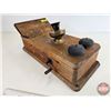Image 6 : Antique Wood Box Telephone (19"H x 13-1/2"W x 9"D)