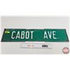 Image 1 : Single Sided Street Sign (Steel) : CABOT AVE (6" x 27-1/4")
