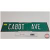 Image 2 : Single Sided Street Sign (Steel) : CABOT AVE (6" x 27-1/4")