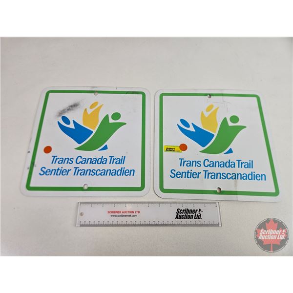 Single Sided Aluminum Signs (2) : Trans Canada Trail (11-3/4" x 11-3/4")