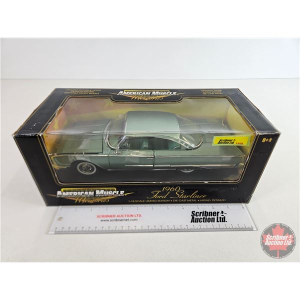 American Muscle Memories : Die-Cast : Highly Detailed : 1960 Ford Starliner (Scale 1:18) (Box Measur