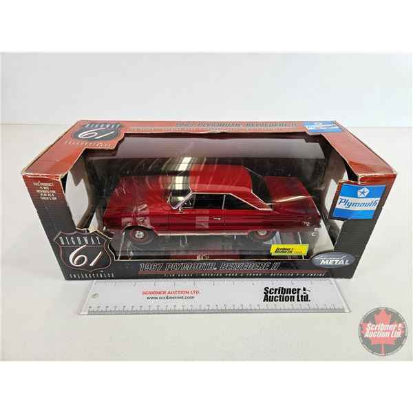Highway 61 Collectibles : Die-Cast Metal : 1967 Plymouth Belvedere II (Scale 1:18) (Box Measures: 6-