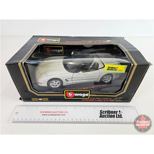 Burago Diamonds : Chevrolet Corvette (1997) (Scale 1:18) (Box Measures: 5"H x 12"W x 7-1/4"D)