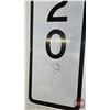 Image 5 : Single Sided Galvanized Vertical Hwy Sign : MEXICO 2 : km 20 (Reflective / Black / White) (48" x 11-