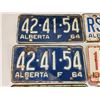 Image 3 : Alberta Lic Plates (17) : 1960's & 1970's (Note: One Matching Set) (All 6" x 12")