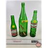 Image 1 : Ginger Ale Bottles (3) (Green) : Gurd's ; High-n-Dry & Lethbridge (Tallest Measures: 11-3/4"H)