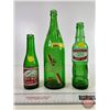 Image 2 : Ginger Ale Bottles (3) (Green) : Gurd's ; High-n-Dry & Lethbridge (Tallest Measures: 11-3/4"H)