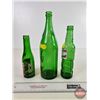 Image 5 : Ginger Ale Bottles (3) (Green) : Gurd's ; High-n-Dry & Lethbridge (Tallest Measures: 11-3/4"H)