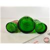 Image 7 : Ginger Ale Bottles (3) (Green) : Gurd's ; High-n-Dry & Lethbridge (Tallest Measures: 11-3/4"H)