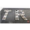 Image 3 : Railroad Tracks Crossing Steel Sign : TRACKS (Reflective Button Lenses) (8"H x 27-1/4"W x 1/2")