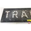 Image 4 : Railroad Tracks Crossing Steel Sign : TRACKS (Reflective Button Lenses) (8"H x 27-1/4"W x 1/2")