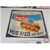 Image 4 : Indoor Grocery Store Display Promotional Sign Ads (3) PURITAN (Each Measures: 17" x 20")