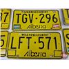 Image 4 : Alberta Lic Plates (17) : Yellow/Black & White/Red (Note: Three Matching Sets) (All 6" x 12")
