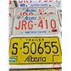 Image 5 : Alberta Lic Plates (17) : Yellow/Black & White/Red (Note: Three Matching Sets) (All 6" x 12")