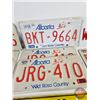 Image 6 : Alberta Lic Plates (17) : Yellow/Black & White/Red (Note: Three Matching Sets) (All 6" x 12")
