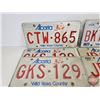 Image 8 : Alberta Lic Plates (17) : Yellow/Black & White/Red (Note: Three Matching Sets) (All 6" x 12")