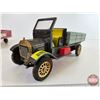 Image 2 : Collector Combo ~ Tin Toys : Truck & Tractor & Wagon  (Truck Measures: 5"H x 4-1/2"W x 10-1/2"L)