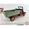 Image 3 : Collector Combo ~ Tin Toys : Truck & Tractor & Wagon  (Truck Measures: 5"H x 4-1/2"W x 10-1/2"L)