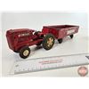 Image 6 : Collector Combo ~ Tin Toys : Truck & Tractor & Wagon  (Truck Measures: 5"H x 4-1/2"W x 10-1/2"L)