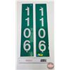 Image 1 : Single Side Reflective Road Signs (2): "1106" (Both Measure: 23-3/4" x 5-1/4")