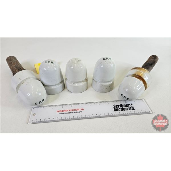 CPR Insulators (5) (Two with Posts)