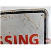 Image 7 : Single Sided Aluminum Sign : NO TRESPASSING : VICTORIA AIRPORT AUTHORITY (23-3/4" x 29-1/2")