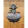 Image 2 : Coal Oil Lamp with Wall Mount Cast Iron Bracket  (Bracket Measures from Wall 12")