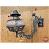 Image 3 : Coal Oil Lamp with Wall Mount Cast Iron Bracket  (Bracket Measures from Wall 12")