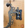 Image 4 : Coal Oil Lamp with Wall Mount Cast Iron Bracket  (Bracket Measures from Wall 12")