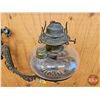 Image 6 : Coal Oil Lamp with Wall Mount Cast Iron Bracket  (Bracket Measures from Wall 12")