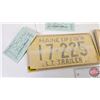 Image 4 : MAINE USA Trailer Lic Plates 1974 (NEVER OPENED) : 17-220 ; 17-223 ; 17-224 ; 17-225 (with Orig Pape
