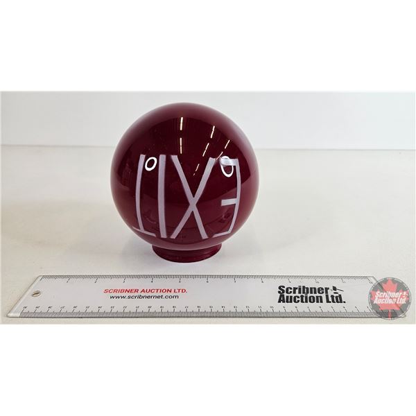 Red EXIT Light Globe (Double Sided) (6"H)