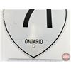 Image 5 : Single Side Hwy Sign (Aluminum) : 71 ONTARIO (28-1/2" x 18")