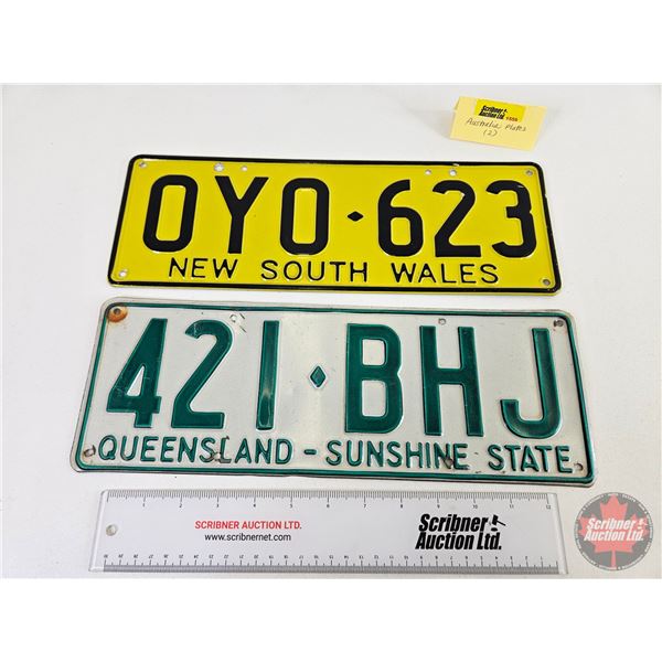 Australia Lic Plates (2)  (5-1/4" x 14-1/2")