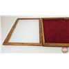 Image 5 : Oak Double Door Hanging Display Case (Total Measures: 18"H x 28"W x 2-1/8"D)