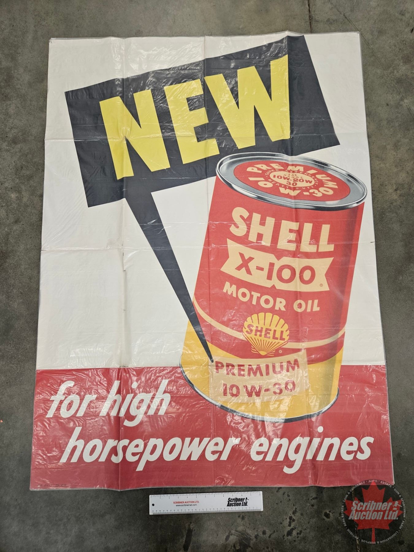 Shell Gasolineposter Large Service Station Promotional Poster Advertisement c. 1954 : SHELL ...