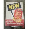Image 1 : Large Service Station Promotional Poster Advertisement c. 1954 : SHELL X-100 Motor Oil (Plastic Cove