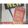 Image 3 : Large Service Station Promotional Poster Advertisement c. 1954 : SHELL X-100 Motor Oil (Plastic Cove