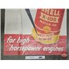 Image 4 : Large Service Station Promotional Poster Advertisement c. 1954 : SHELL X-100 Motor Oil (Plastic Cove