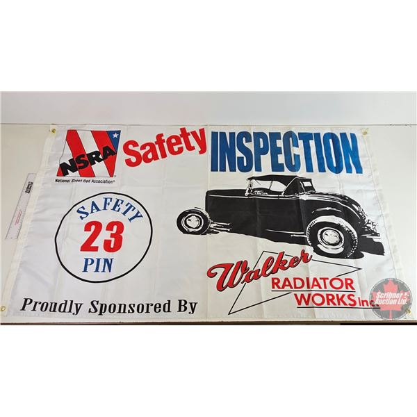 Cloth Banner : SRA Safety Inspection (34-1/2" x 62")